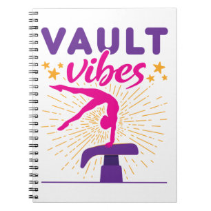 Vault Vibes Gymnastics Gymnast Girls Notitieboek