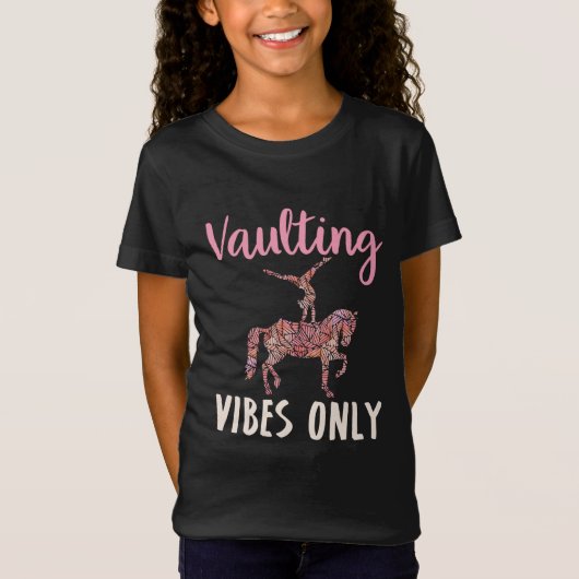 Vaulting Vibes Alleen Paard Ruitersport T-shirt (Voorkant)