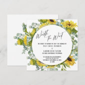 Vaut la carte de Mariage à retardement Floral (Devant / Derrière)