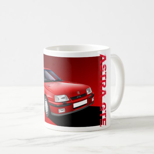 Vauxhall Astra GTE Classic Car Illustrated Mok (R) (Voorkant rechts)