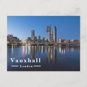 Vauxhall Bridge Londense Skyline Schemering Feestdagenkaart