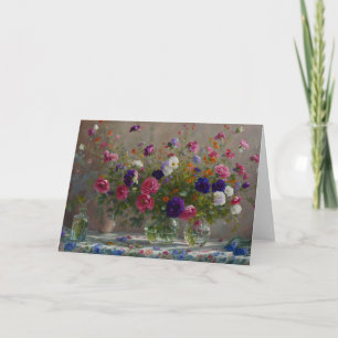 Vazen van Bloemen Boeketten Art Note Kaart