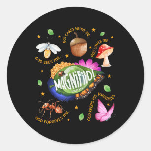 VBS 2025 Magnified Kleinste Insecten Avontuur CHRI Ronde Sticker