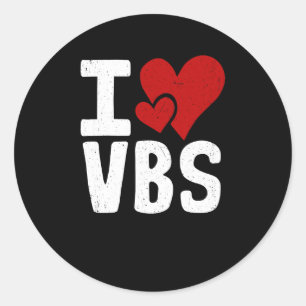 VBS I love Vacible School Christelijk VBS Chu Ronde Sticker