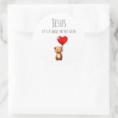 VBS Jesus met un sourire sur mon autocollant de fo (Sac)