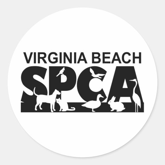 VBSPCA-Logo Ronde Sticker (Voorkant)