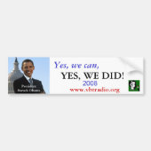 VBTALK JA, DAT HEBBEN WE GEMAAKT. Obama-bumperstic Bumpersticker (Voorkant)
