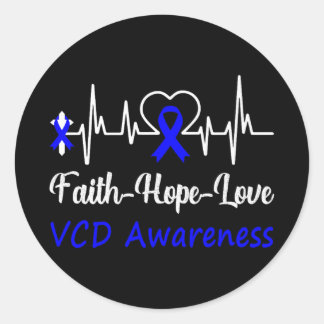 VCD Awareness Heartbeat Christelijk Cross Faith Ho Ronde Sticker