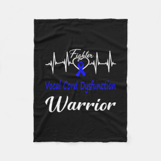 VCD Awareness Warrior Heartbeat Fight Blue Ribbon Fleece Deken