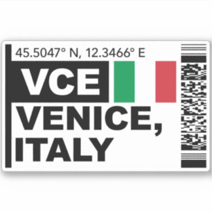 VCE Venice instapkaart - Italië Reizen Sticker
