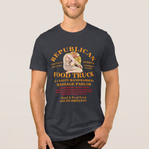 VD STD Trump Souvenir Hoed Kan Koeler Uitnodiging  Tri-Blend Shirt