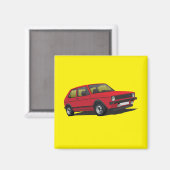 VDUB Golf GTI MK1 aimant rouge (Recto/Verso)