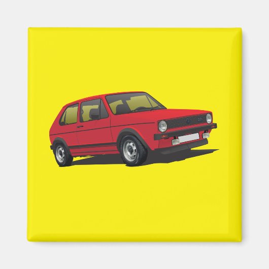 VDUB Golf GTI MK1 aimant rouge (Devant)