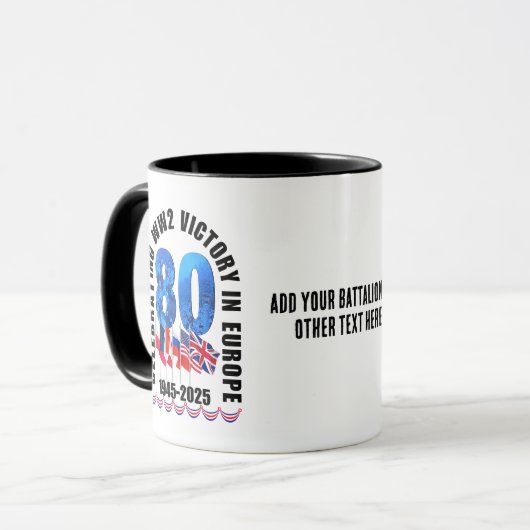 VE DAY 80e Jubileum Overwinning in Europa WO2 Mok (Voorkant links)