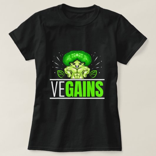 Ve krijgt sterke broccoli bodybuilding en vegetari t-shirt (Design voorkant)