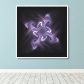 Veathered Nest Fractal Paars ID715 Canvas Afdruk (Insitu (Houten vloer))