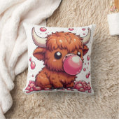 veau de vache des Highlands soufflant un coussin d (Couverture)