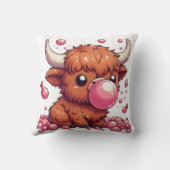 veau de vache des Highlands soufflant un coussin d (Verso)