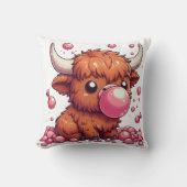 veau de vache des Highlands soufflant un coussin d (Recto)