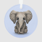Veau mignon d'éléphant de bébé s'asseyant, (dos)