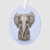 Veau mignon d'éléphant de bébé s'asseyant, (devant)