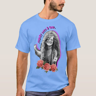 Vecht als een meisje collage t-shirt