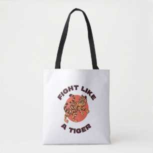 Vecht als een Tijger Motiverend Design Draagtas