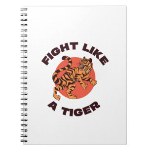 Vecht als een Tijger Motiverend Design Notitieboek