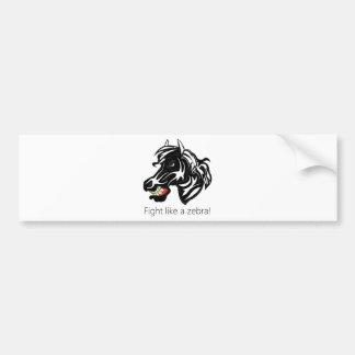 Vecht als een Zebra.png Bumpersticker