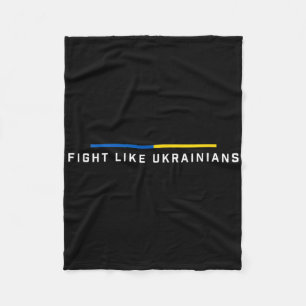 Vecht als Oekraïens Oekraïense vlag ondersteuning Fleece Deken