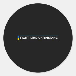Vecht als Oekraïners Oekraïens Zelensky Oekraïne A Ronde Sticker