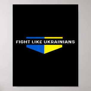 Vecht als Oekraïners Oekraïens Zelensky Oekraïne I Poster