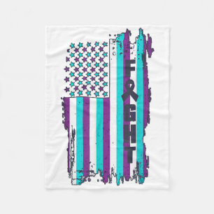 Vecht Amerikaanse Vlag Zelfmoordpreventie Bewustzi Fleece Deken