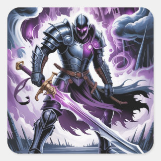 Vecht het monster vierkante sticker