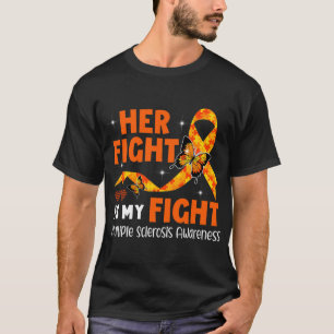 Vecht is mijn strijd MS Multiple Sclerose Awarenes T-shirt