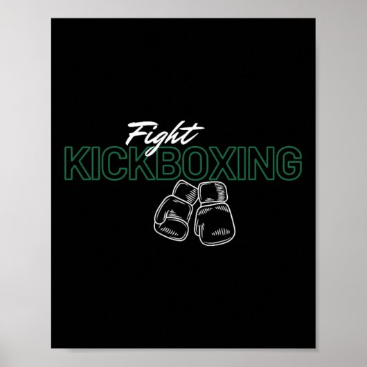 Vecht Kickboksen Poster (Voorkant)