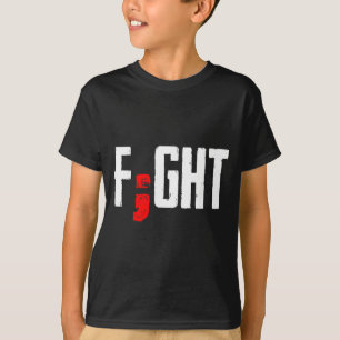 Vecht Komma Punt Geestelijke Gezondheid Ondersteun T-shirt