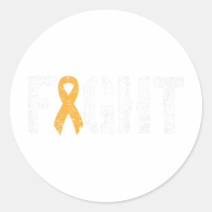 Vecht Leukemie Kanker Militaire Stijl Bewustzijn R Ronde Sticker