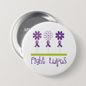 Vecht Lupus Paars-ventilatorlint Ronde Button 7,6 Cm (Voorkant /achterkant)