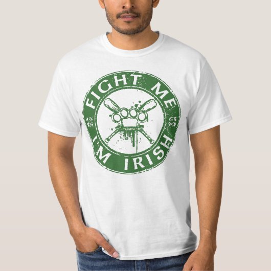 vecht me, ik ben irish t-shirt (Voorkant)
