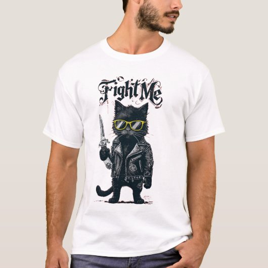 Vecht me kat t-shirt (Voorkant)