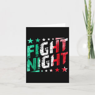 Vecht Nacht Boksen MMA Fan Thema Kaart