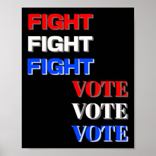 Vecht Stem Voor Trump Presidentiële Verkiezing Poster