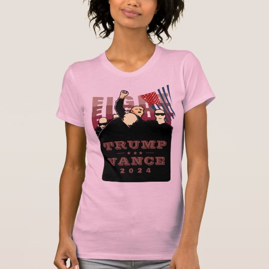 VECHT STRIJD TRUMP VANCE 2024 T-SHIRT (Voorkant)