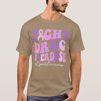 Vecht tegen drugs Overdosis Paarse lint Opioid Ove T-shirt