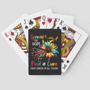 Vecht tegen kanker in Spread-Hope Vind een genezin Pokerkaarten