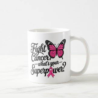 Vecht tegen kanker Wat is je superkracht Roze Vlin Koffiemok