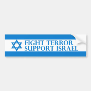 Vecht tegen terreur, steun Israël Bumpersticker