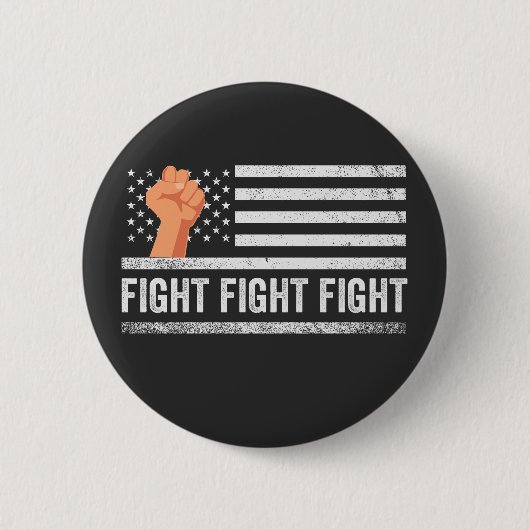 Vecht tegen Trump Amerikaanse vlag Patriottisch Ronde Button 5,7 Cm (Voorkant)