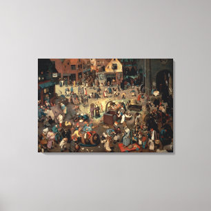 Vecht tussen Carnival en Lent, 1559 Canvas Afdruk